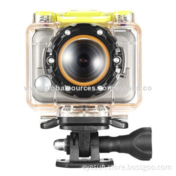 Action Camera with 1/2.5-inch HD CMOS Lens and 30m Waterproof, H.264 Full HD, 1,080P Motion Sensor